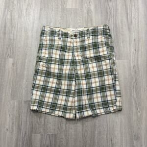 Vintage Abercrombie Fitch Shorts Men's 32 Plaid 11" Inseam Cargo Preppy y2k